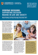 an image of the first page of the everyday decisions research spotlight